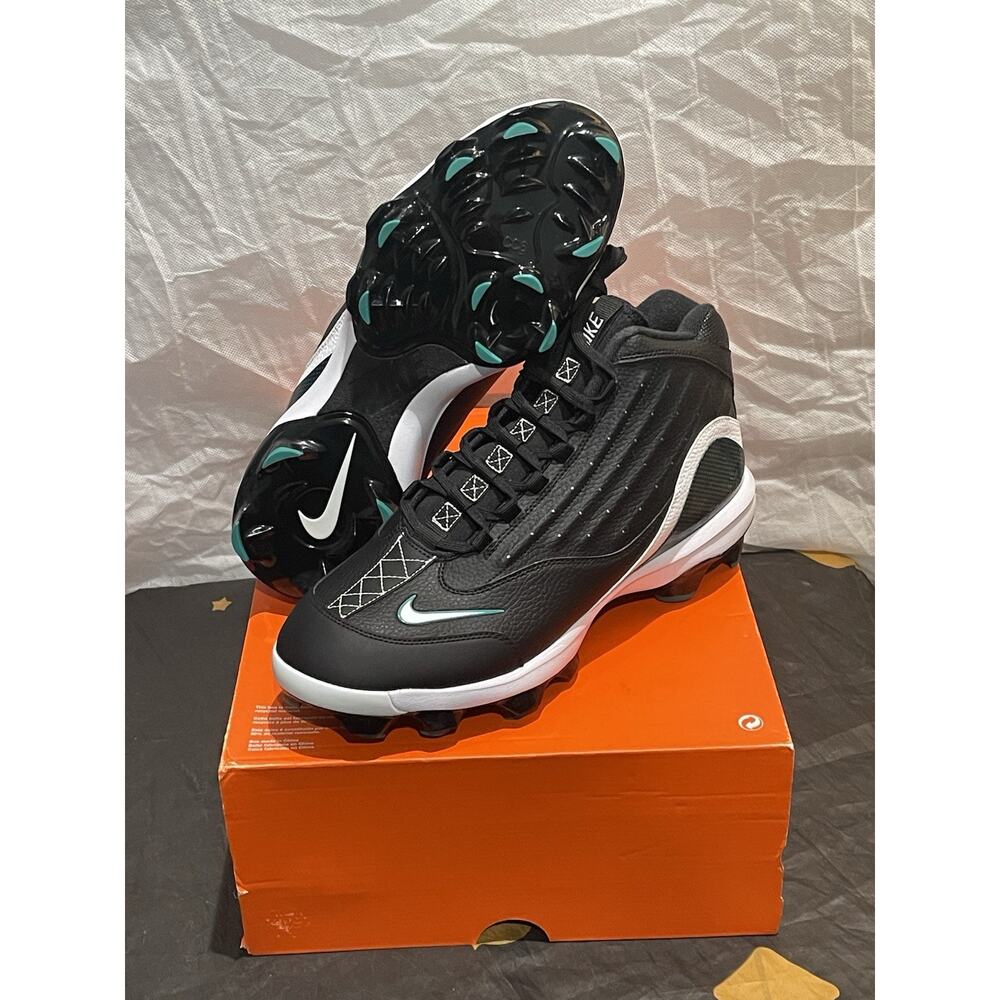 New Men’s 12 Nike Griffey 2 MCS Baseball Cleat Black/Freshwater HF1579-002